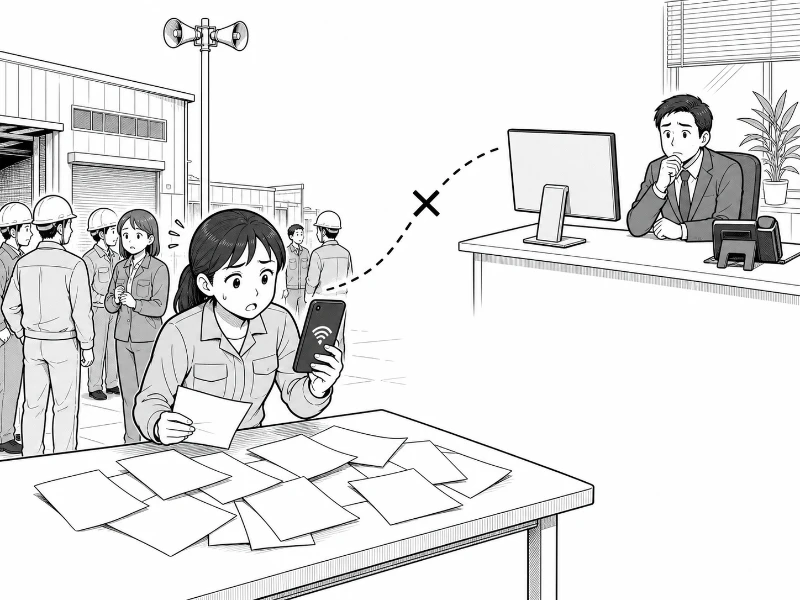 避難状況を災害対策本部へすぐ共有できない