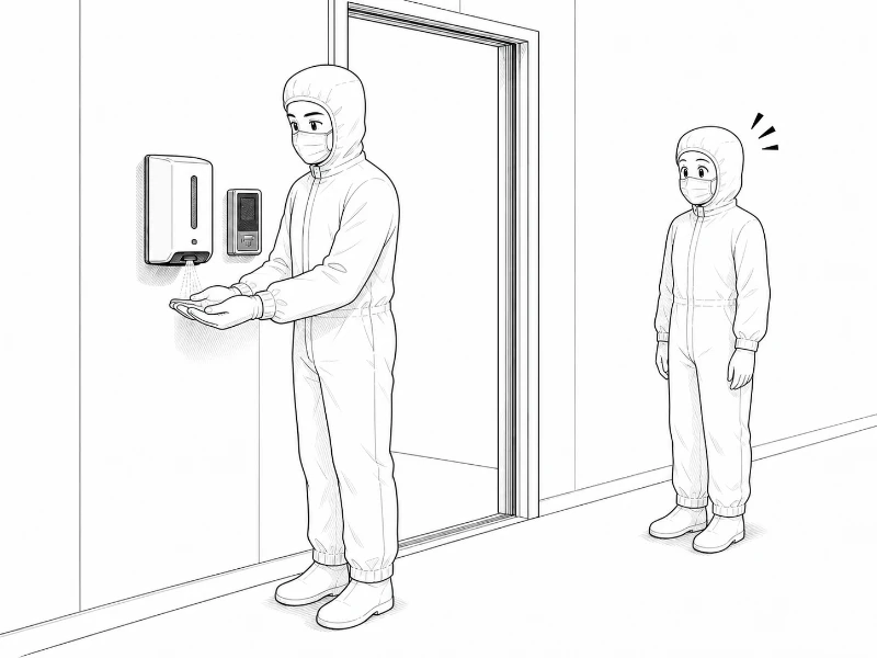 認証待ちでクリーンルームの作業動線が滞る