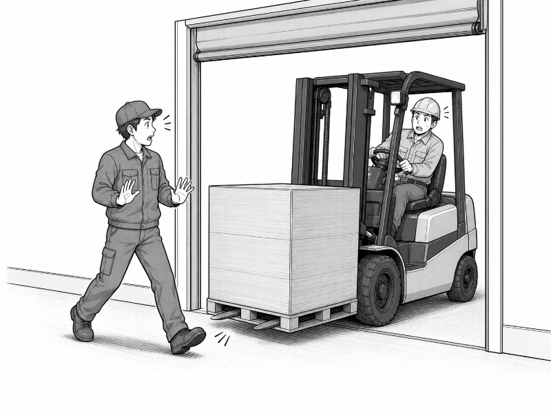 搬入口周辺でヒヤリハットが起きる